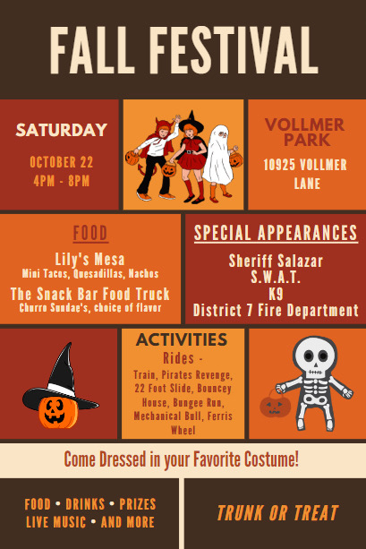 Fall Festival and Trunk or Treat Celebrations